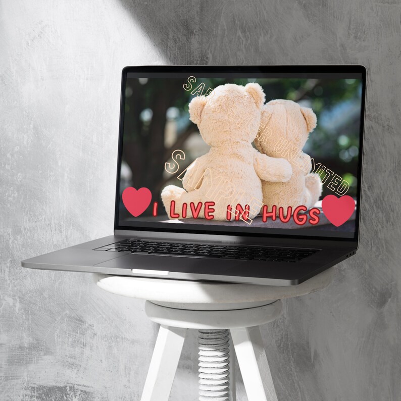 I Live in Hugs Digital Download Teddy Bears Hugging PDF PNG, JPG - Etsy