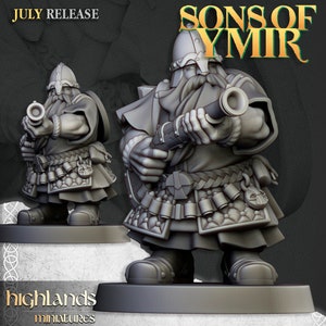 Dwarf Marksman Units - Sons of Ymir by Highlands Miniatures - 3D Print - Fantasy - Mini