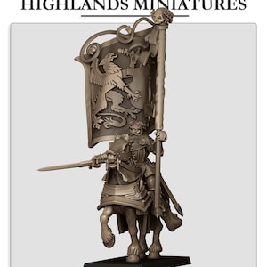 Sunland Battle Standard Bearer by Highlands Miniatures - 3D Print - Fantasy - RPG