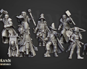 Inquisitor Band by Highlands Miniatures - 3D Print - Fantasy - RPG