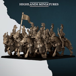 Aegean Sea Hippeis with Bows by Highlands Miniatures - 3D Print - Fantasy - RPG
