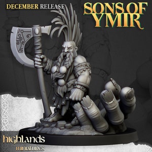 Dwarf Giantseeker - Sons of Ymir by Highlands Miniatures - 3D Print - Fantasy - RPG