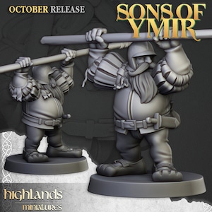 Dwarf Pikeman Units - Sons of Ymir by Highlands - 3D Print - Fantasy - RPG