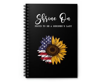 Shrine On Sunflower Spiral Notebook - Ruled Line