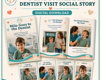 Personalized Dentist Social Story | Custom Visual Support PDF (Digital Download)