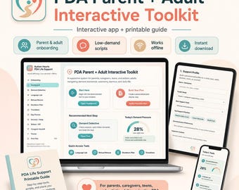 PDA Parent Adult Interactive Toolkit, Demand Avoidance Support (Digital Download)