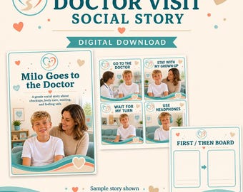 Personalized Doctor Visit Social Story | Autism Visual Supports (Digital Download)