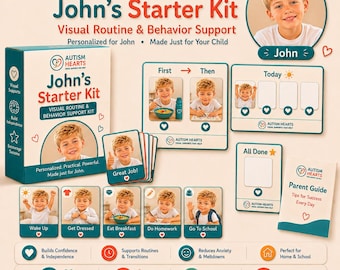 30 Custom Autism Visual Schedule Cards, Personalized with Child’s Photo, Printable Routine Cards, First Then and All Done Boards