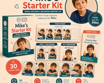 Custom Autism Visual Schedule Cards, Personalized Routine Board (Digital Download)