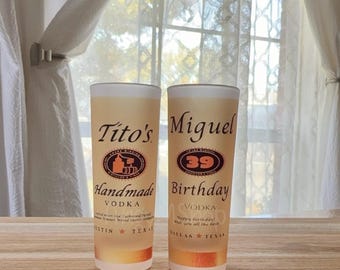 3oz frosted glass,  tequila shot glass, alcohol inspired shot glass, vodka shot glass, tequila glass inspired, custom shot glass.