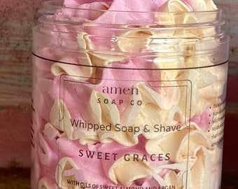 Sweet Grace Whipped Soap and Shave Cream, New Scent, Popular Scent,  Body Wash, Shave Soap, Shave Butter, Top Seller