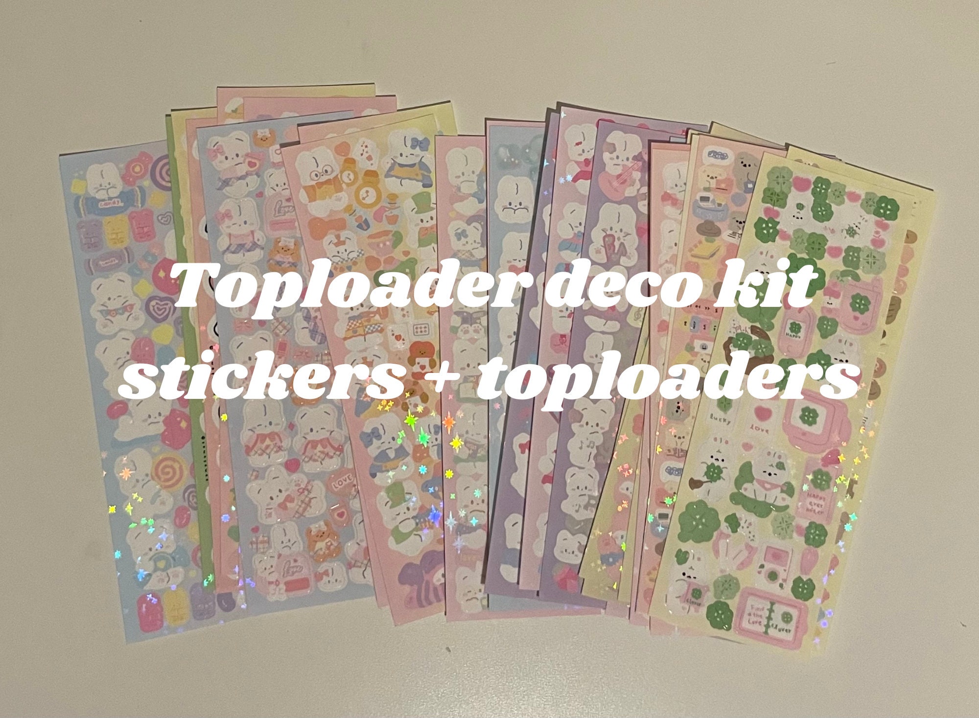 Toploader deco sticker sheets