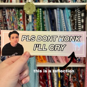 pls don’t honk, i’ll cry bumper sticker (bangchan)