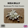 IKEA Billy Bookcase Hole Covers: Shelf Pin Caps, White, Black Oak, Walnut, Oak