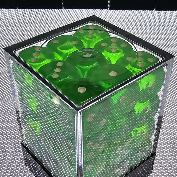 12mm D6 Dice Cube w/ 36 Dice Block - Translucent