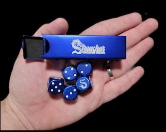 Royal Blue Aluminum 5 Piece D6 Set w/ Case