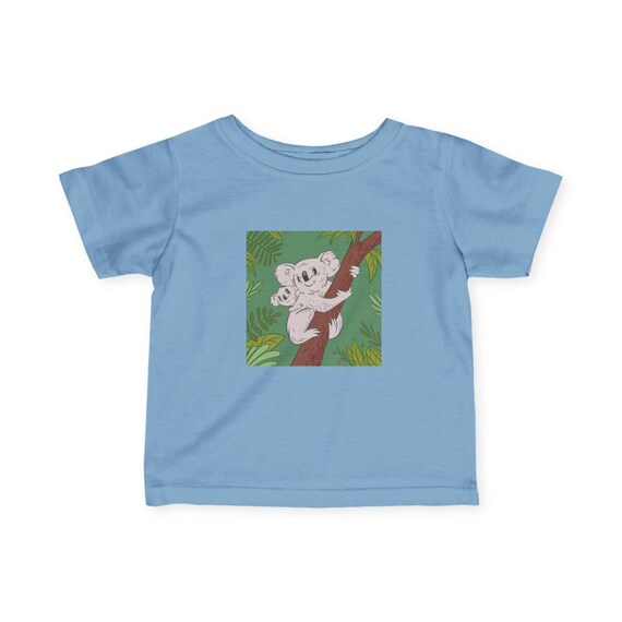 Infant Tee, Cute Koala and Baby Koala Print, Kids Tshirt, Animal