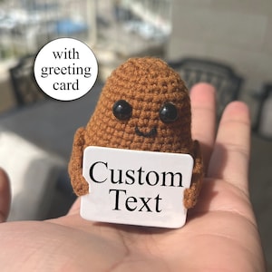 Personalized Crochet Potato, Customizable Tiny Decoration, Quirky Gift for Any Occasion, Create your own potato, Encouraging vibe, cheer up