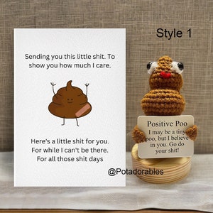 Positive Poo l Positive Potato l Mushroom Crochet l Pig Crochet l Funny Tomato l motivational plush l Unique Funny Gift l Plushy Desk Decor