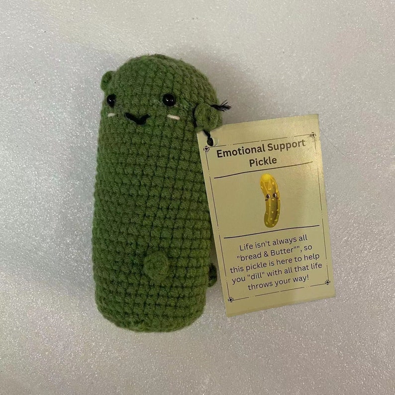 Emotional Support Pickle Crochet Pickle Toy L Unique Pickle - Etsy