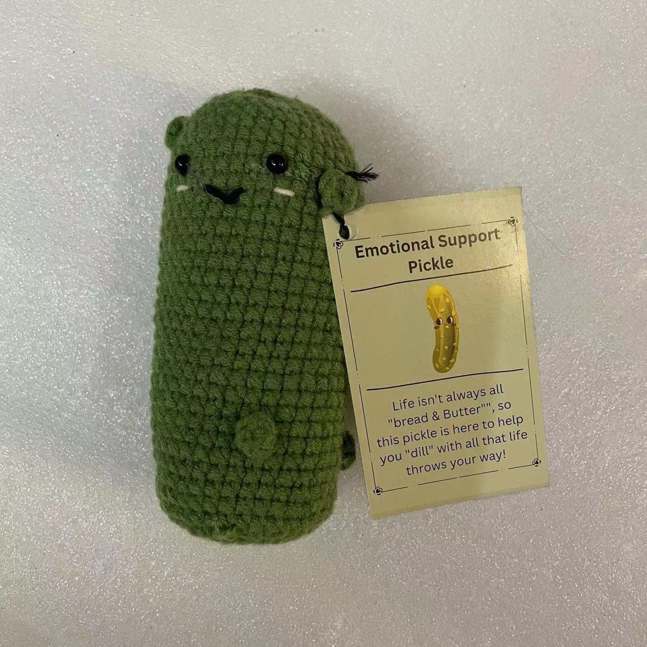 Handmade Emotional-Support Pickled Cucumber-Gift,Crochet Emotional-Support