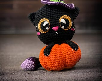 Handgehäkelter Kürbis-Plüsch Mit Motivationskarte | Süßes Halloween & Thanksgiving Dekor | Emotional Support Geschenk