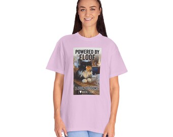 Maine Coon Powered by Floof - Unisex T-shirt met geverfde details
