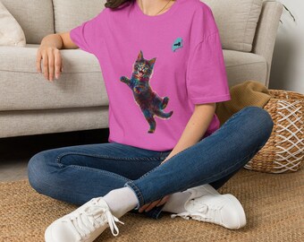 Cat Dance T-Shirt — Playful Kitten Graphic Tee