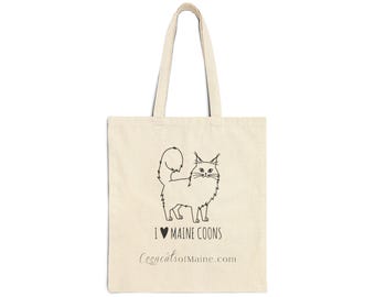 I Heart Maine Coons Tote Bag | Canvas Tote
