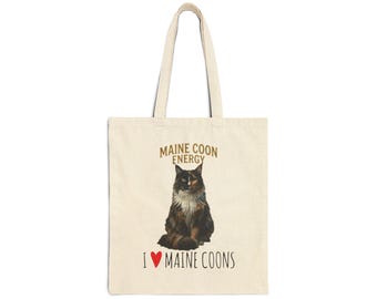 Maine Coon Energy tote bag | I  Maine Coons canvas tote