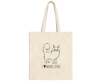 I Heart Maine Coons Tote Bag | Canvas Tote