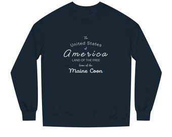Verenigde Staten van Maine Coons met logo in donkere kleuren