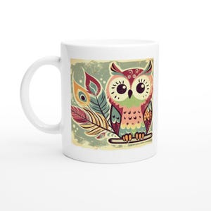 Jolie tasse hibou - tasse en céramique unique - cadeau parfait pour la fête des mères