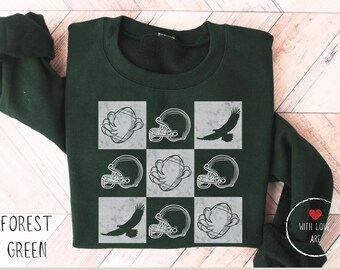 Philly Game Day Sweatshirt, Distressed Football Shirt, Vintage Sports Fan Apparel, Philadelphia Pride Gift, Retro Football Fan Shirt