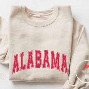 Alabama Varsity Sweatshirt - Crimson Tide Sweatshirt, Bama Sweater, Alabama Football Shirt, Roll Tide, Alabama Varsity Shirt, Gameday TShirt