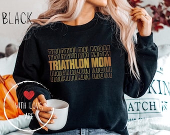 Sweater triatlonmoeder – Athlete Mother, shirt zwemfiets, triatlon geschenk