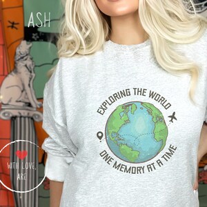 Airplane Mode Travel Sweatshirt, Vacay Vibes Crewneck Ash