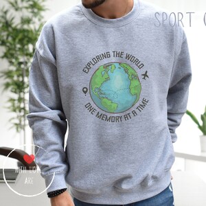 Airplane Mode Travel Sweatshirt, Vacay Vibes Crewneck Sport Grey