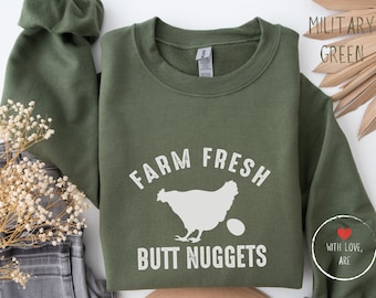 Farm Chicken Sweatshirt - Chicken Sweatshirt, Chicken mom gift, crazy chicken lady, Animal Sweatshirt, Funny Farmer Farm, Egg Lover Gift