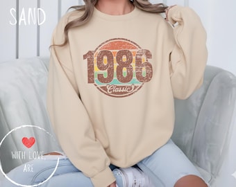 1986 Birthday Sweatshirt - 1986 Custom Crewneck, 40th Birthday TShirt, 1986 Birth Year Number Shirt, 40th Birthday Gift