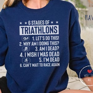 Funny Triathlon Sweatshirt - Triathlon Support Crew Hoodie, Funny Triathlon top, Group Tri Cheer Sweats, Triathlete Gift, Swim Bike Run Gift