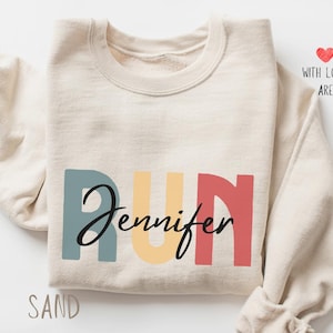 Custom Run Sweatshirt, Running Sweatshirt, Running Crewneck, Runner Gift, Marathon Gift, Running Clothes, Marathon Shirt, Runner Training