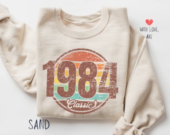40th birthday Sweatshirt - 1984 Sweatshirt, 40th Birthday Sweatshirt, 1984 Birth Year Number Shirt, Birthday Sweatshirt Gift 1984