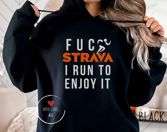 Funny Running Hoodie – Anti-Strava Marathon Sweatshirt