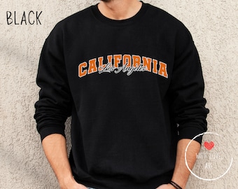 California Crewneck Sweatshirt, Trendy Oversized Fit