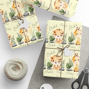 Confezione regalo personalizzata - Cuccioli di animali della giungla! Giraffa e tigre: così carine!