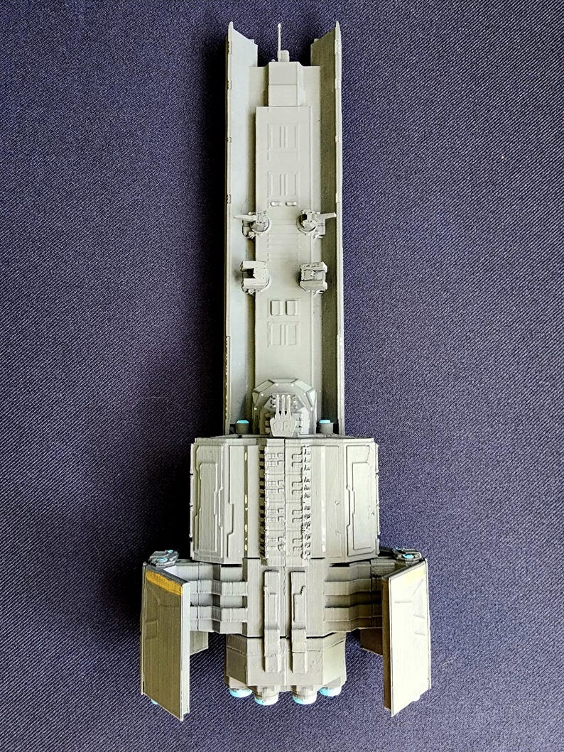 Helldivers 2 Super Destroyer Ship Model Hand Painted or 3D Print Only