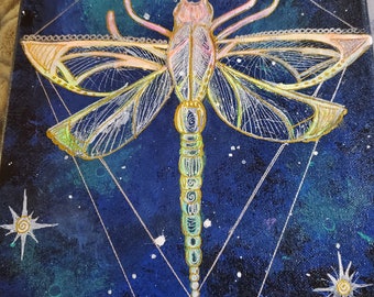 Celestial take on dragonfly design