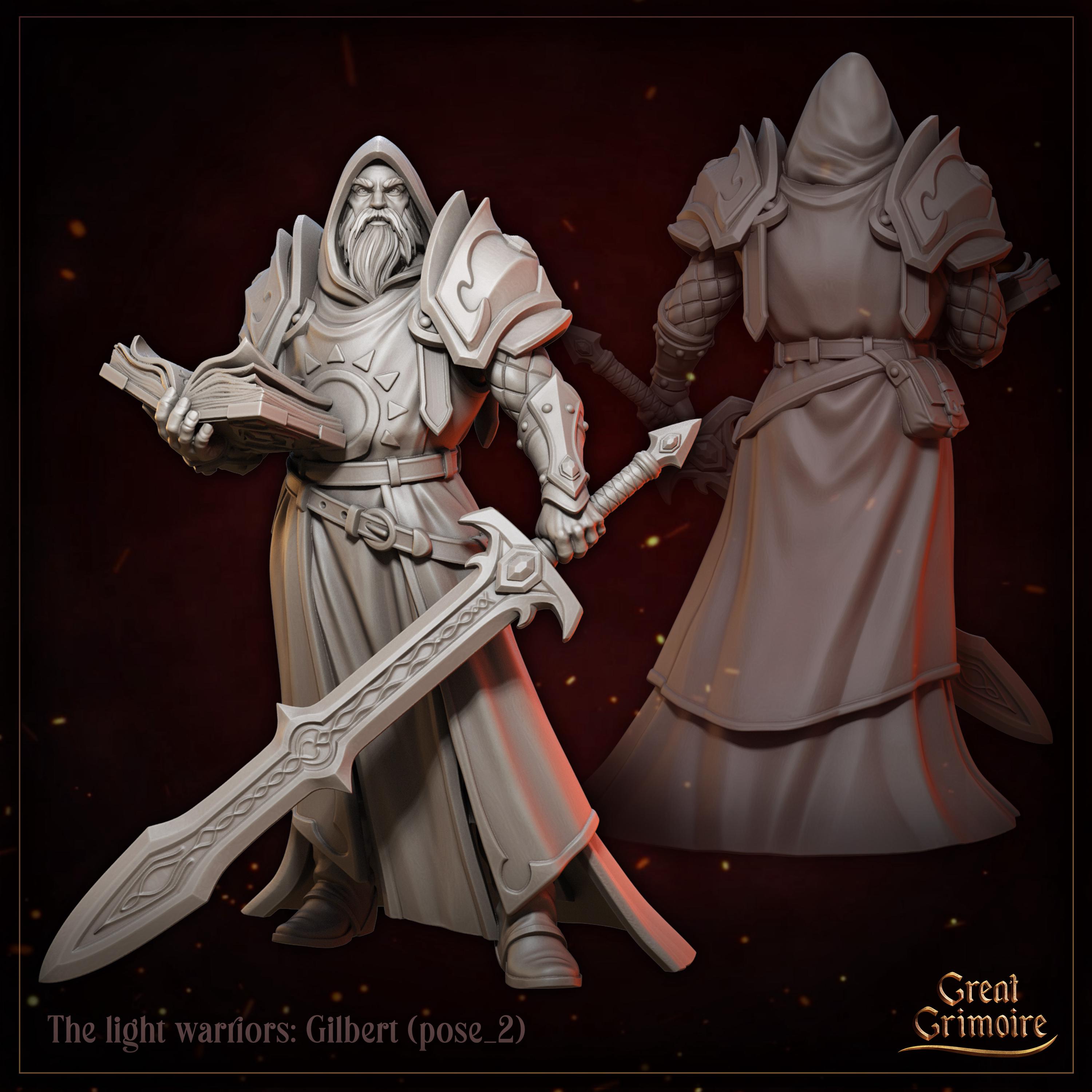 Paladin Gilburt - 8-12K Printed - Great Grimoire - Etsy