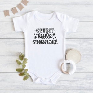 Cutest Little Snowflake | Coming Home Outfit | Cute Baby Onesie | Pregnancy Announcement | Pregnancy Reveal | Christmas Onesie | Xmas Baby